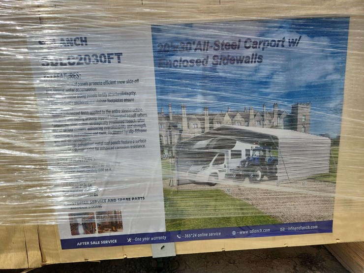 all-steel-high-end-carport,-with-sidewalls-(20ftx30ft)-image-3