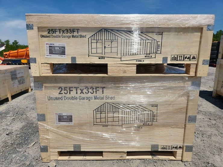 double-garage-metal-shed-(25ftx33ft)-(2-boxes)-image-1