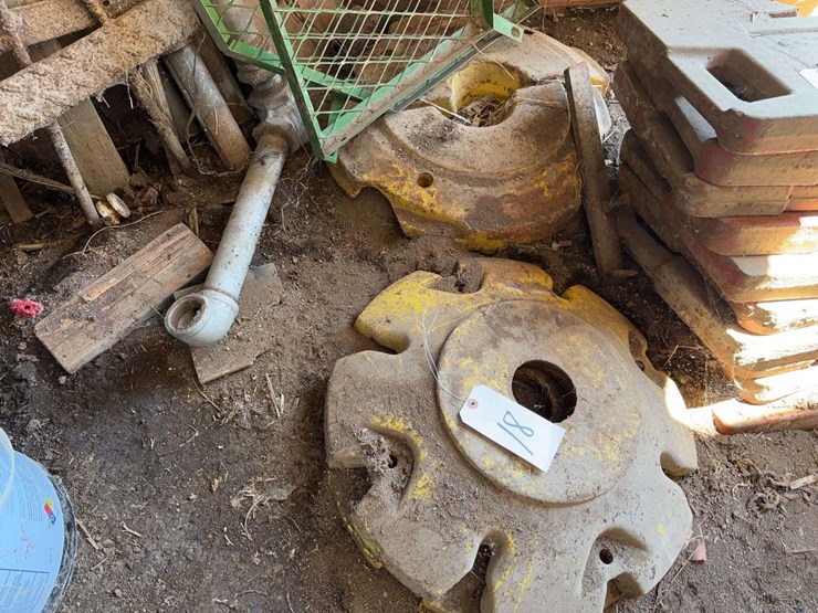 (2)-cast-iron-tractor-wheel-weights-image-1