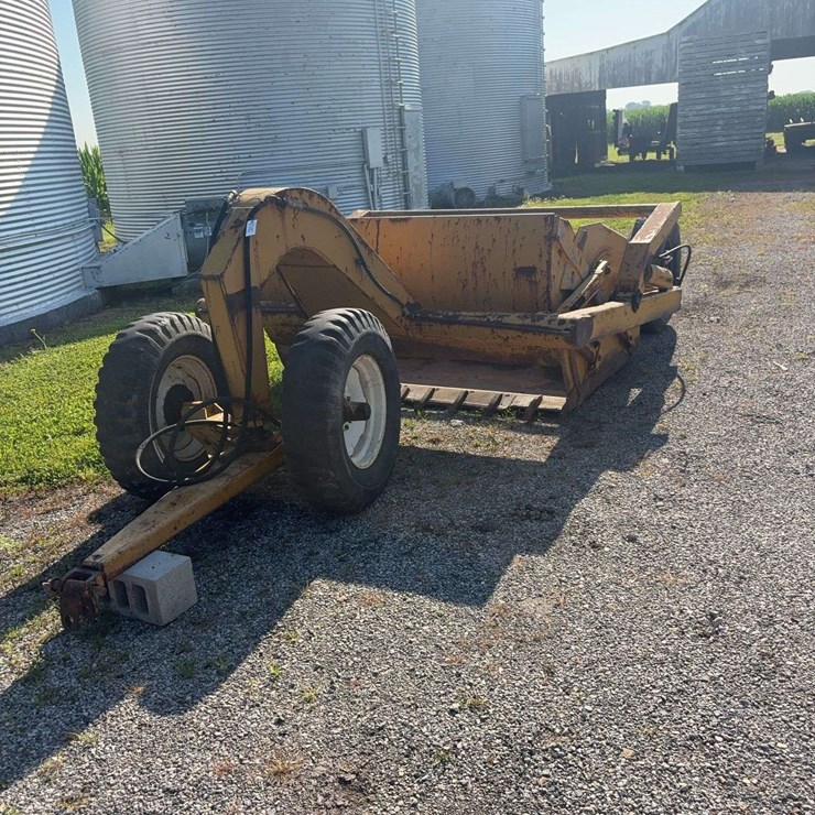 Ashland 6 Yard Dirt Scraper, Model 600D, Pull Type, 2 Hyd Remotes, s/n- 15217