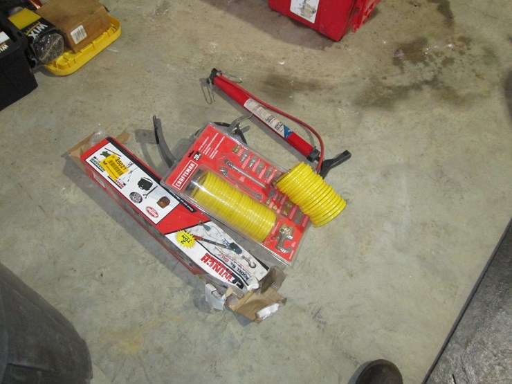 #45021-•-lot-of-come-a-long,-air-hose,-bike-pump,-etc-inv#45021-image-1