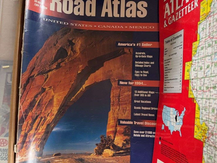 collection-of-road-atlases,-travel-maps,-and-language-learning-course-image-6