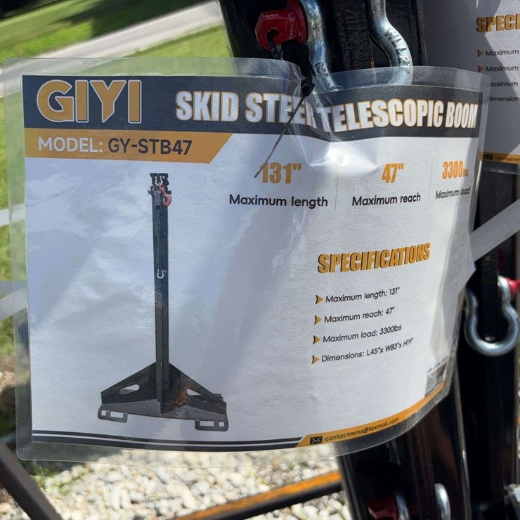 GIYI GY-STB47 Skid Steer Telescopic Boom Attachment
