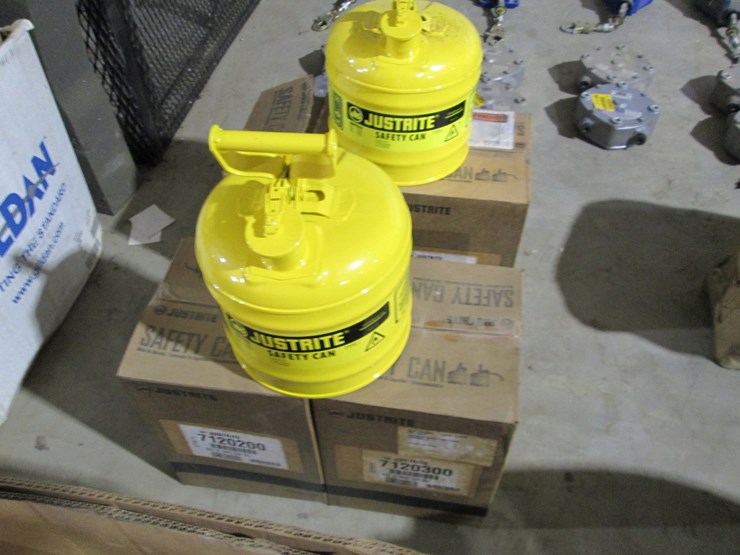 #45060-•-lot-of-(2)-justrite-steel-fuel-cans-inv#45060-image-1