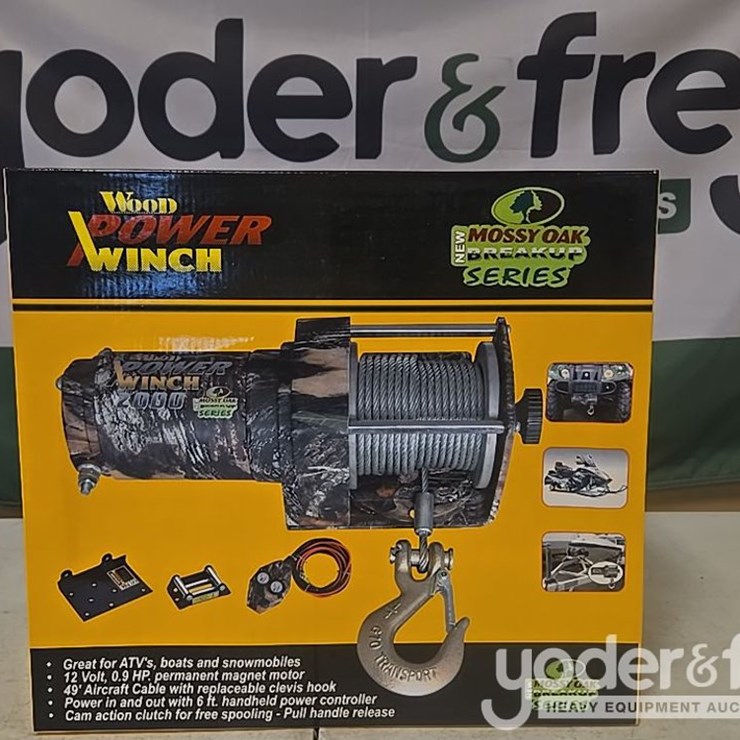 Unused 2000# ATV Wood Power Wnch, ATV Winch, Camo
