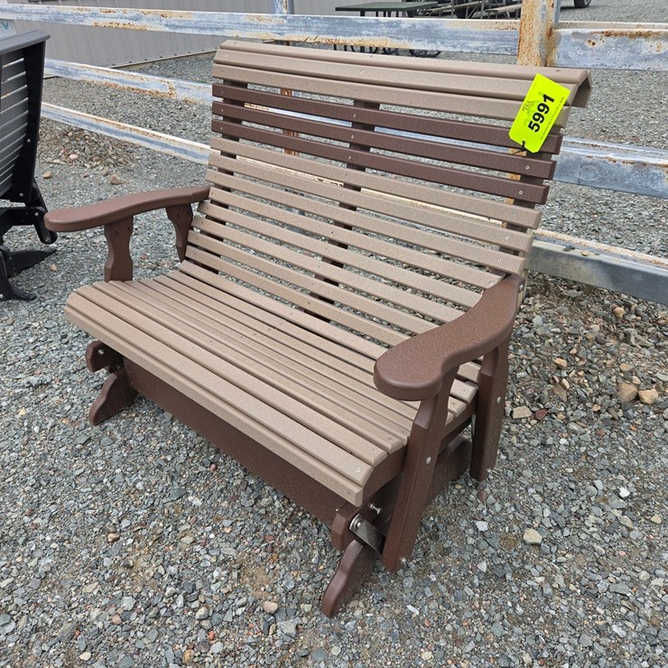 #5991 • Unused Adirondack Glider Bench