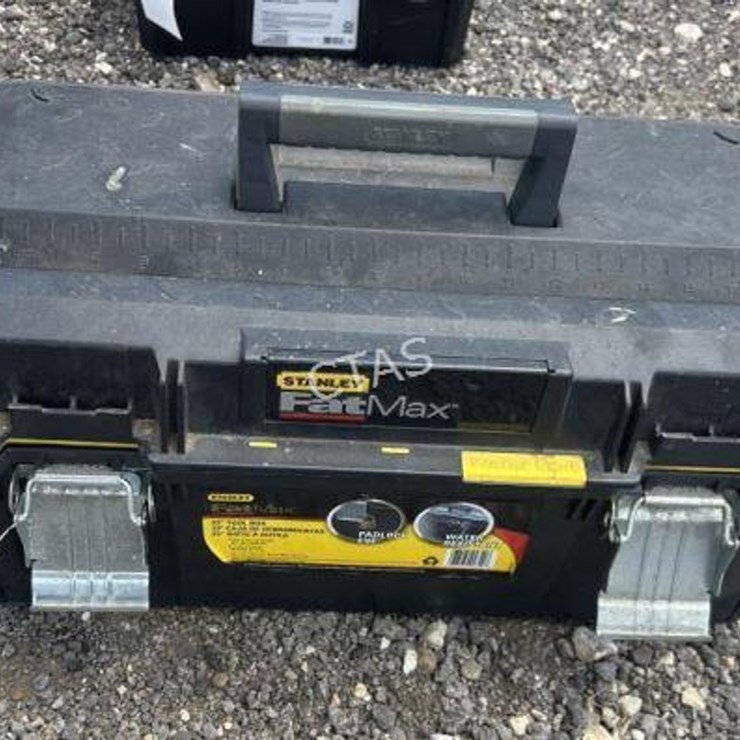 #228 • Stanley Fat Max Tool Box w/ (2) Hitch Attachments