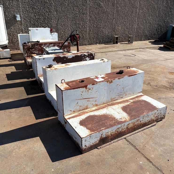 (7) assorted L-shaped fuel transfer tanks