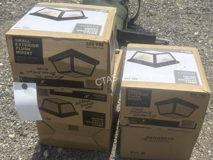#235-•-(5)-small-exterior-flush-mount-light-fixtures-image-1