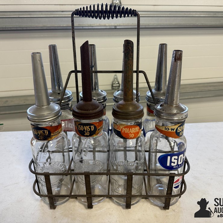 Vintage Bottle Carrier W/Bottles