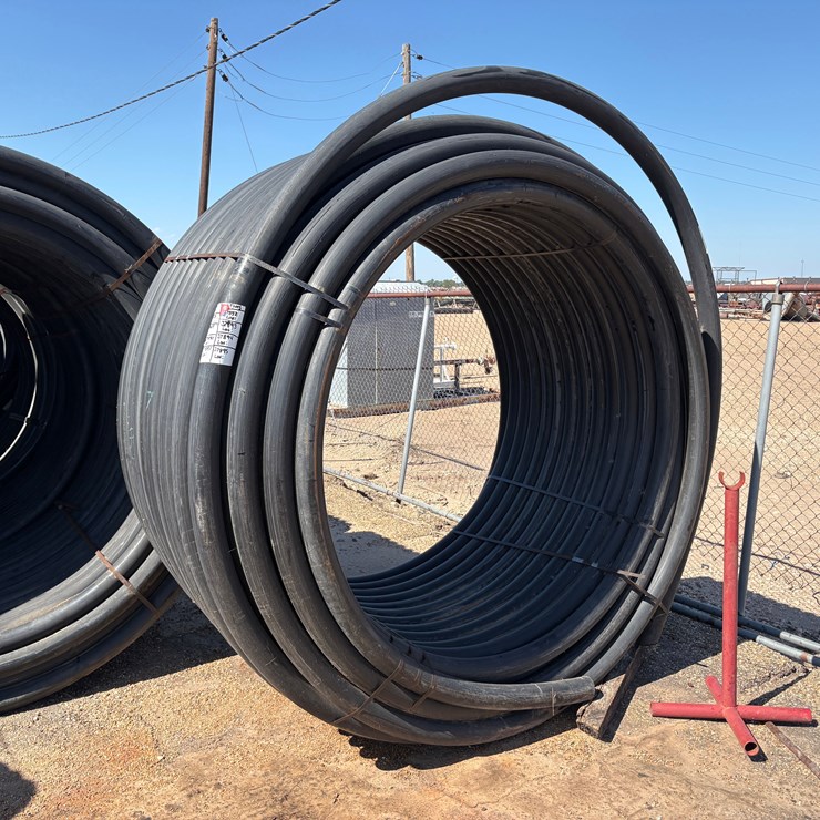 1000’ ROLL OF USED 3” IPS POLY PIPE