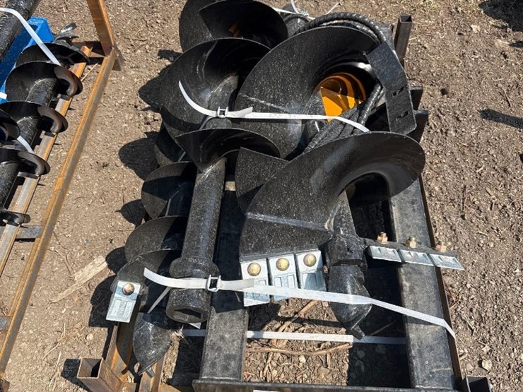 new-giyi-co-hydraulic-skidloader-auger-set-w/-8,12,16in-bits-image-3