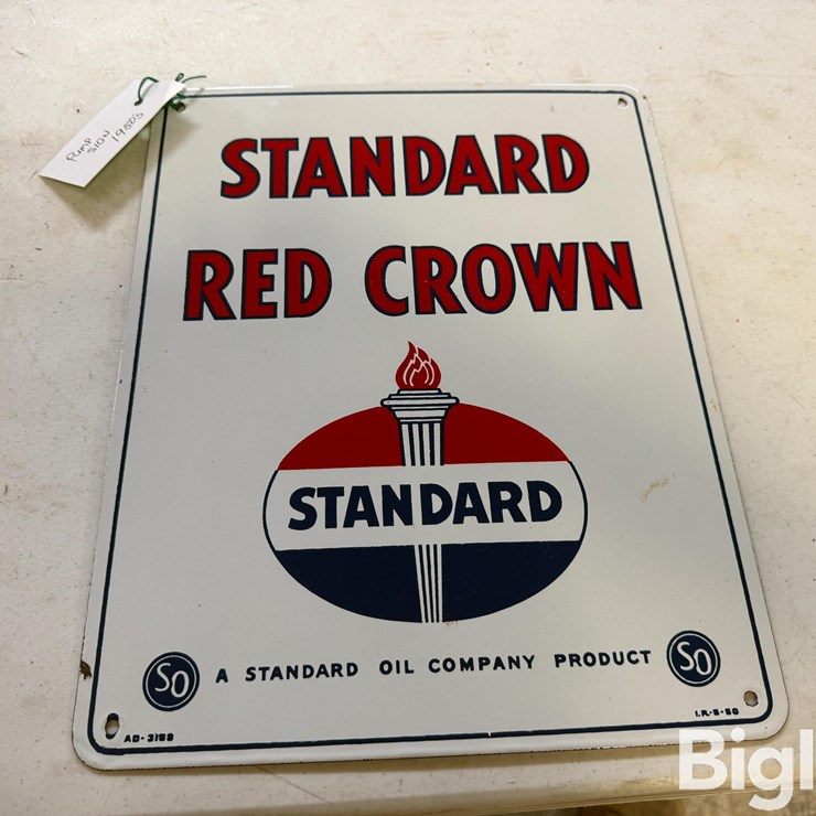 1950 Standard Gas Pump Plate