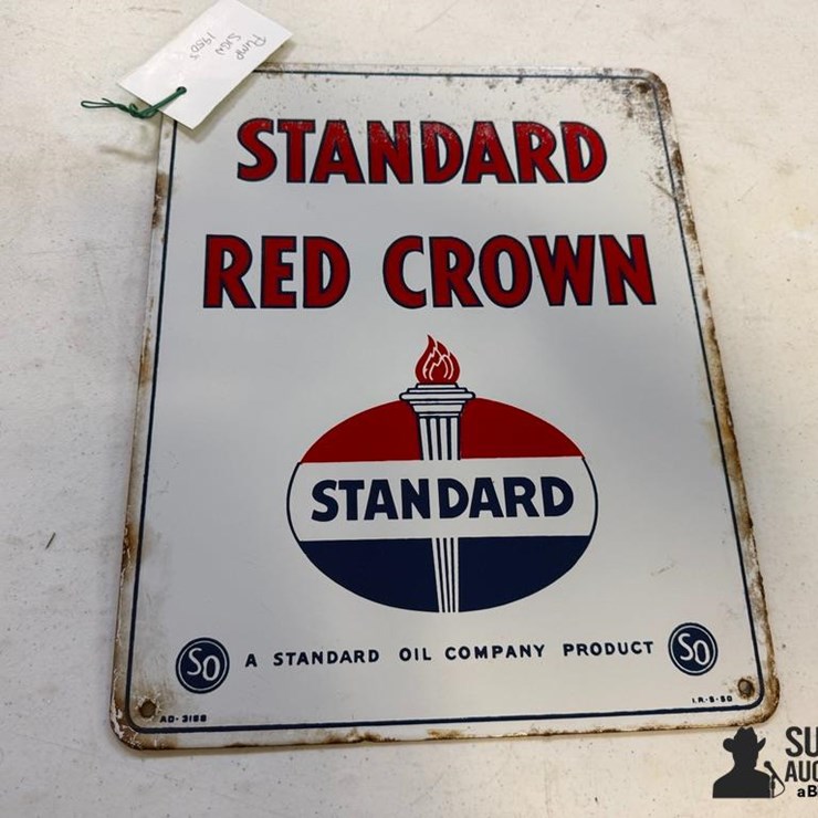 1950 Standard Gas Pump Plate