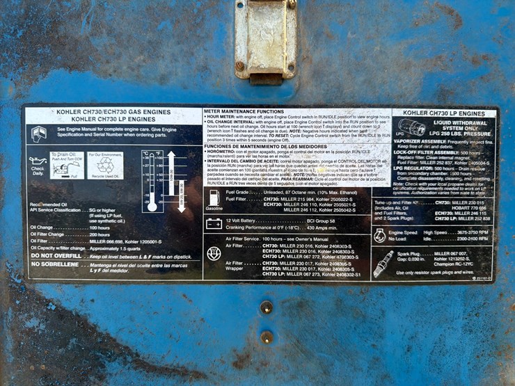 #4043-•-miller-bobcat-250-ac/dc-welder-11,000-watt-generator-image-12