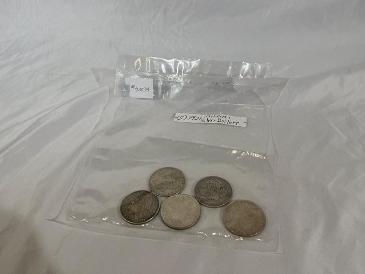 #40039-•-(5)-1921-one-dollar-morgan-coins-image-1