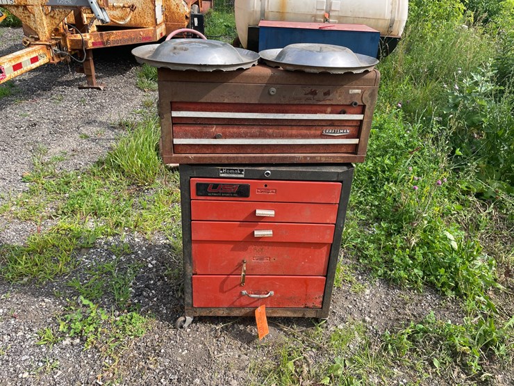 #8337-•-(2)-shop-tool-boxes-and-hubcaps-image-1