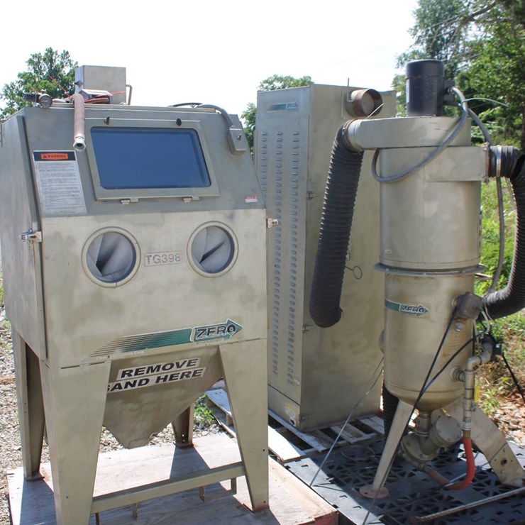 2003 Clemco Industries Zero Blast Cabinet, Sand Blaster With Filteration System