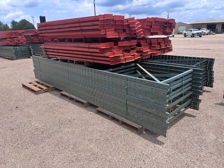 #40081-•-(1)-stack-bolt-on-upright-16ft-x-46in-bolt-on-beams-8ft-x-3-1/2in-pallet-racking-image-1