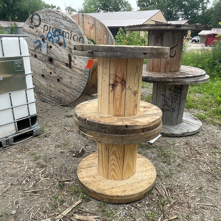 #8327 • (2) Wooden Spools