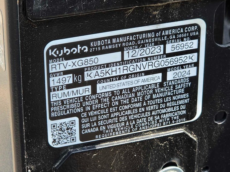 new-2024-unused-kubota-rtvxg850glas2-a-utility-vehicle-vn:-a5kh1rgnvrg056952-4x4,-image-9