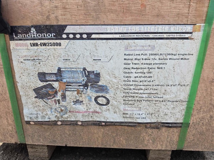 new-landhonor-lhr-ew25000-electric-winch-new-support-equipment-image-1