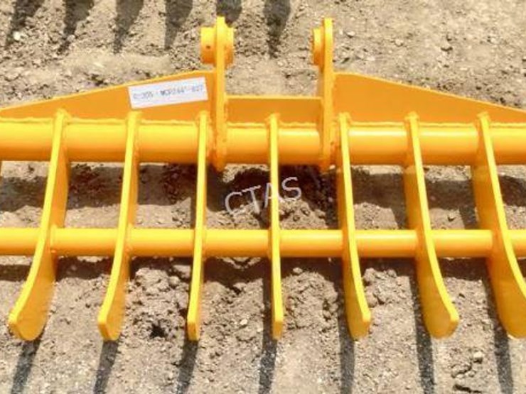 #138-•-cat305-44"-excavator-dense-teeth-rake-image-1