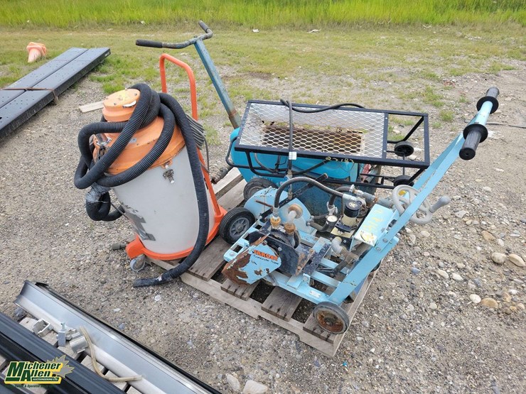 pallet-of-shop-vac,heater-concrete-floor-scabbler-and-concrete-saw-image-1