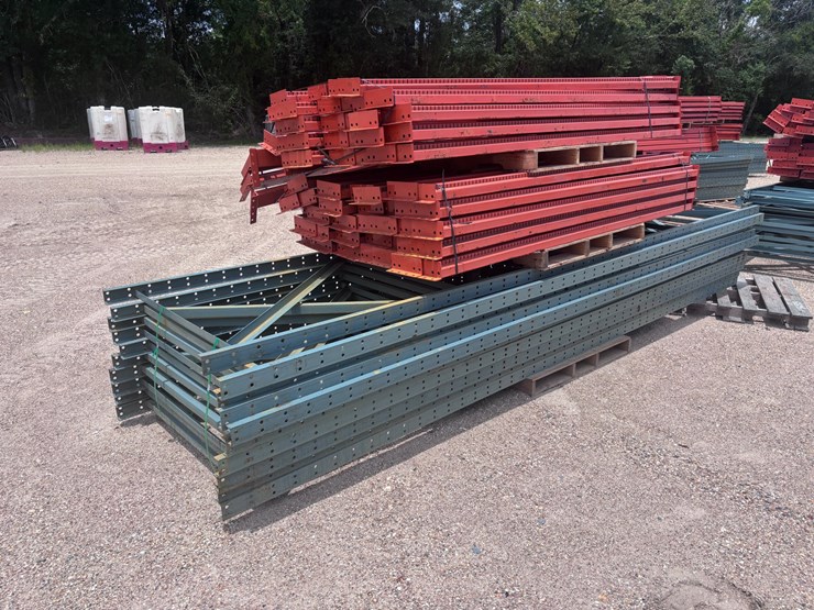 #40077-•-(1)-stack-bolt-on-upright-16ft-x-46in-bolt-on-beams-8ft-x-3-1/2in-pallet-racking-image-1