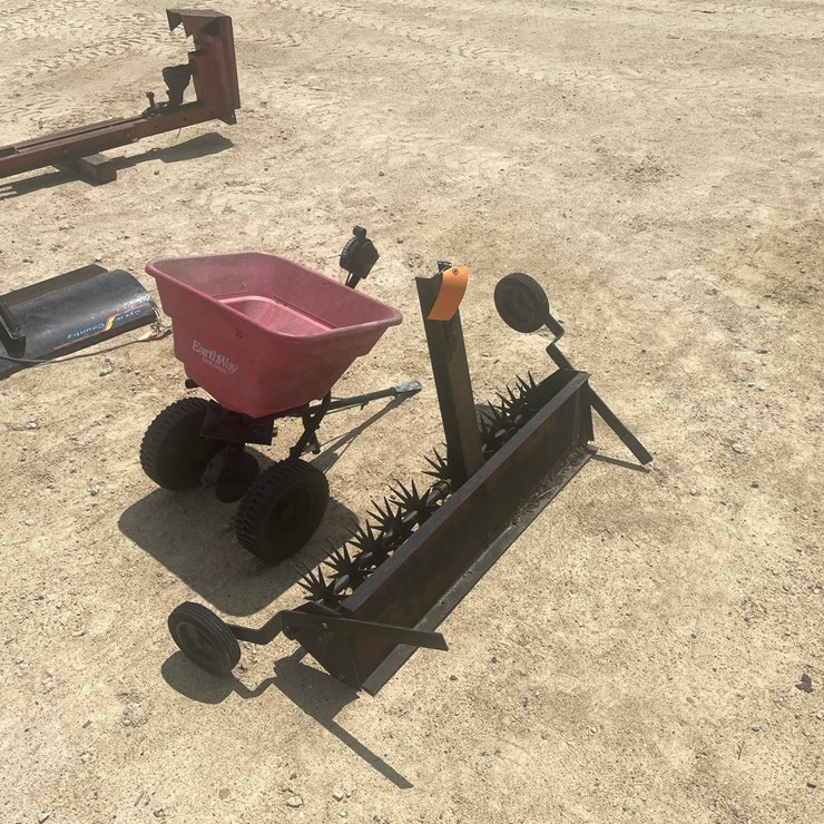 #3436 • (2) Pull Behind Lawn Tractor Implements