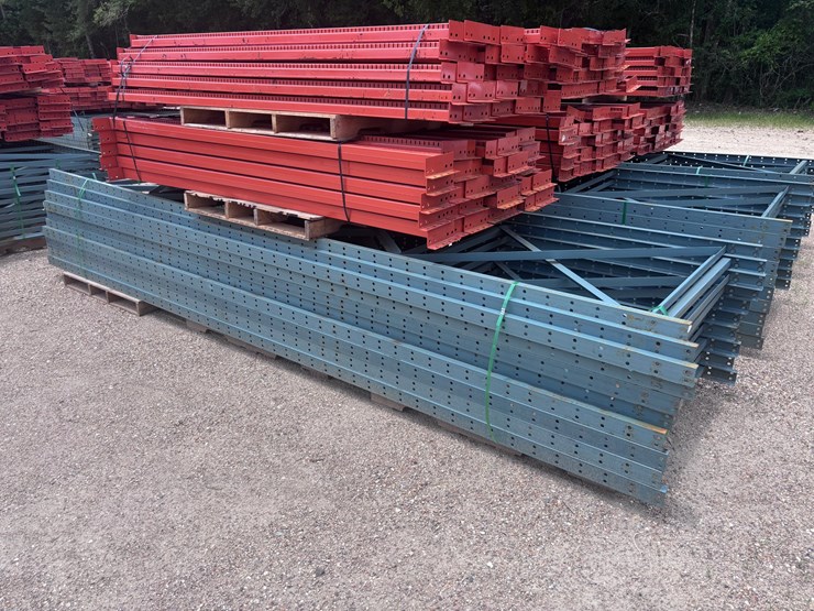 #40086-•-(1)-stack-bolt-on-upright-16ft-x-46in-bolt-on-beams-8ft-x-3-1/2in-pallet-racking-image-1