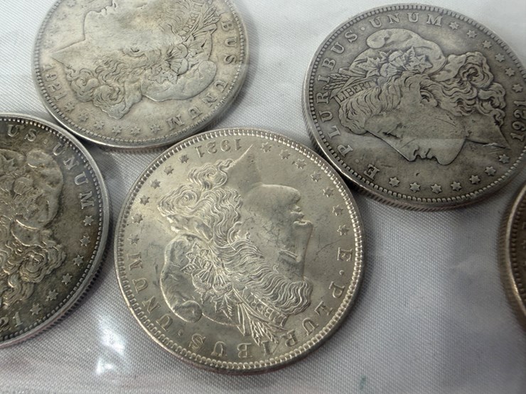 #40039-•-(5)-1921-one-dollar-morgan-coins-image-5