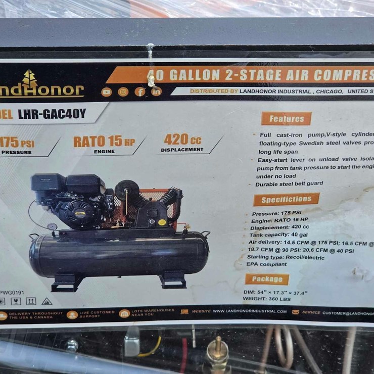 NEW LANDHONOR LHR-GAC40Y AIR COMPRESSOR NEW SUPPORT EQUIPMENT