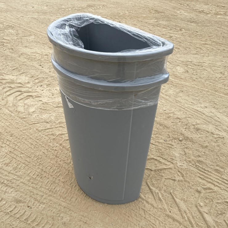 #3409 • (2) Flush Wall Rubbermaid Recycling Bins