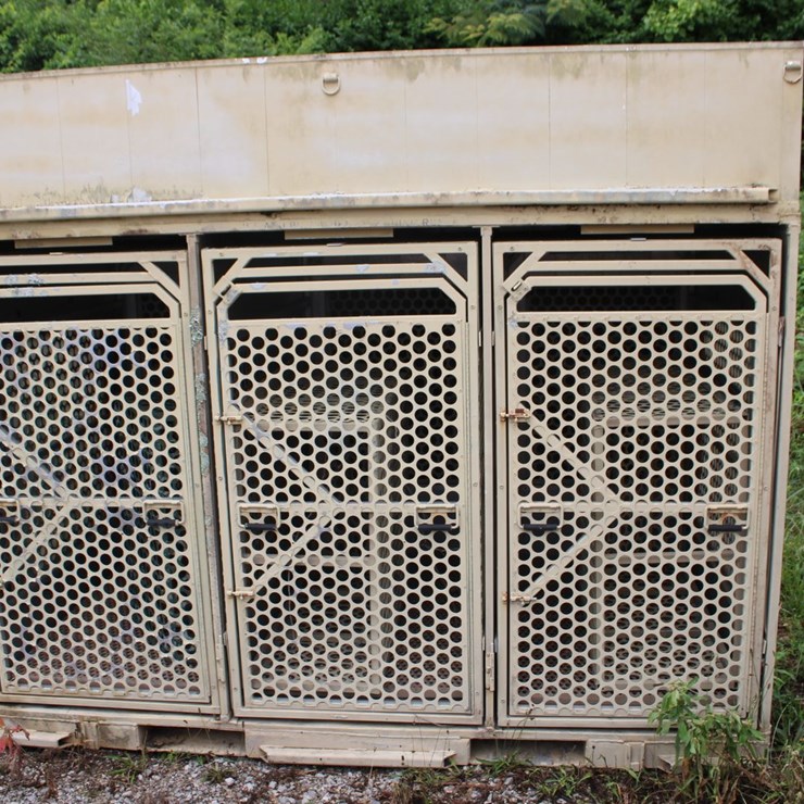 Garrett Container Systems 2004 Three Compartment A/C Dog Kennel With Storage
