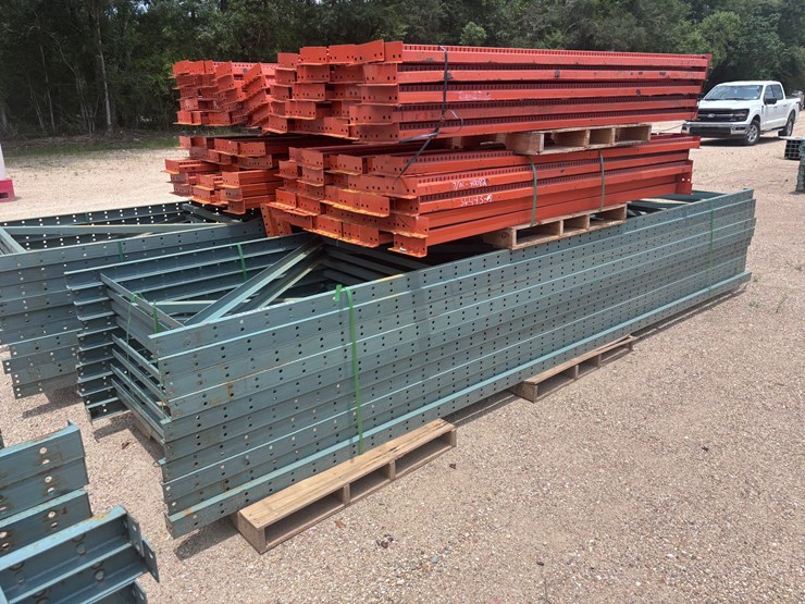 #40082-•-(1)-stack-bolt-on-upright-16ft-x-46in-bolt-on-beams-8ft-x-3-1/2in-pallet-racking-image-2