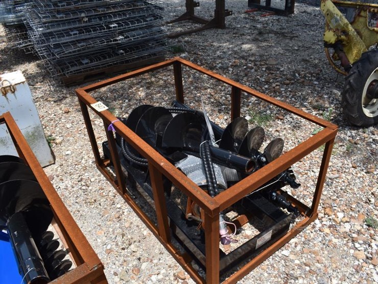 skid-steer-posthole-digger-w/-6",-12",-and-14"-auger-image-1