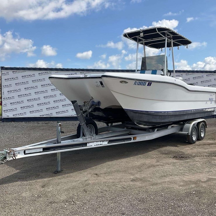 1999 20ft Seagull Nautico Cat Boat w/ 2001 Magic Tilt 24ft T/A Boat Trailer