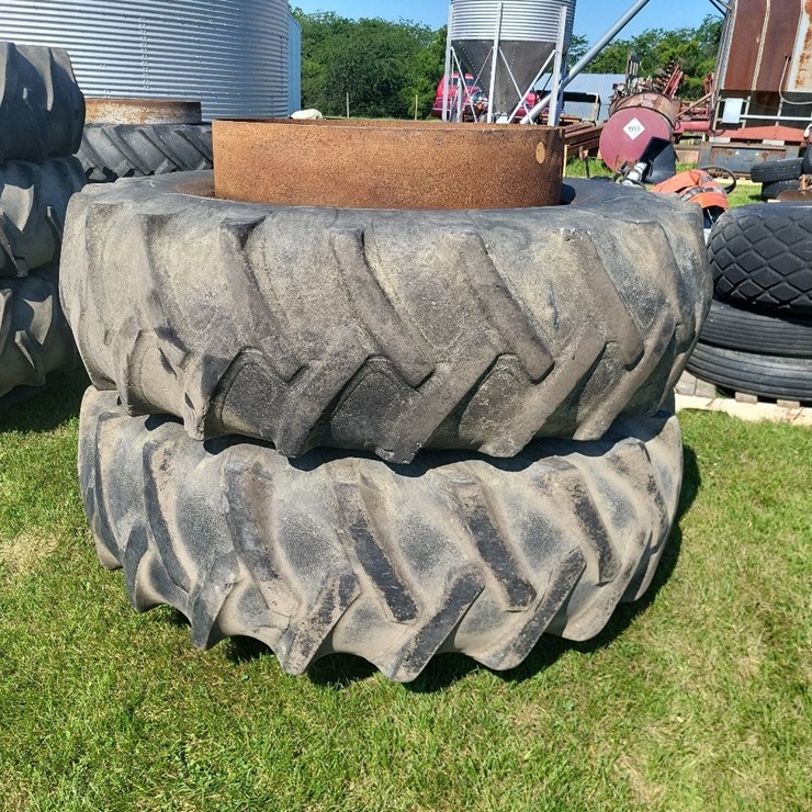 (1) Pair of 20.8-38 T Rail Duals w/Hardware
