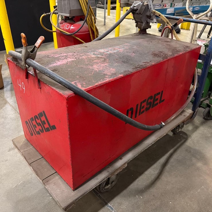 100 Gallon Diesel Tank with Pump and Rolling Cart