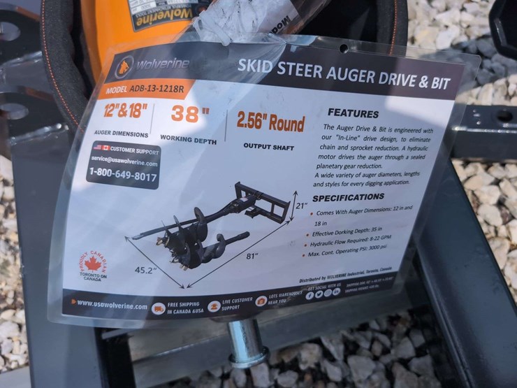 (1)-wolverine-skid-steer-auger-drive-&-bit-12"/18"-adb-13-1218r-image-4