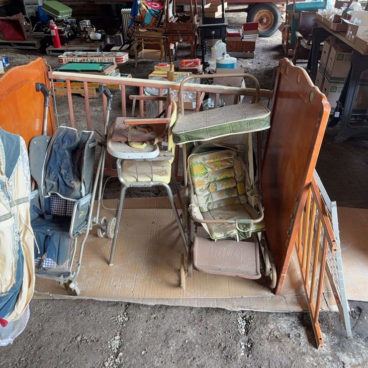 Assorted Nursery Furniture and Strollers Lot