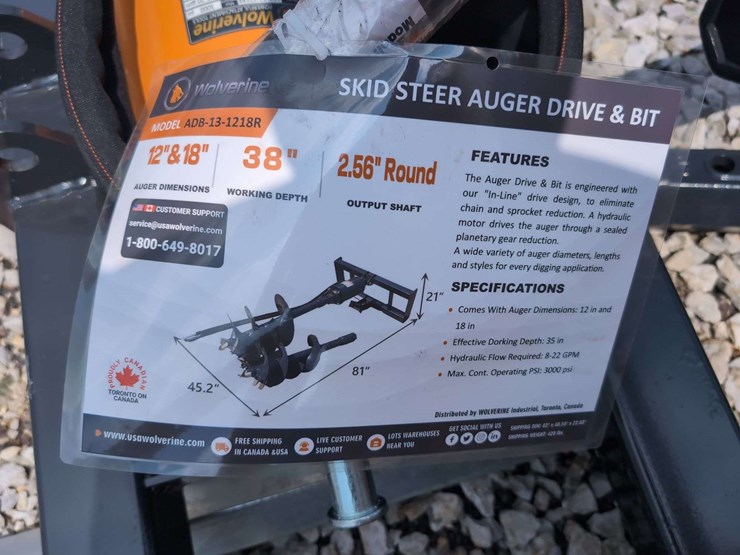 (1)-wolverine-skid-steer-auger-drive-&-bit-12"/18"-adb-13-1218r-image-4