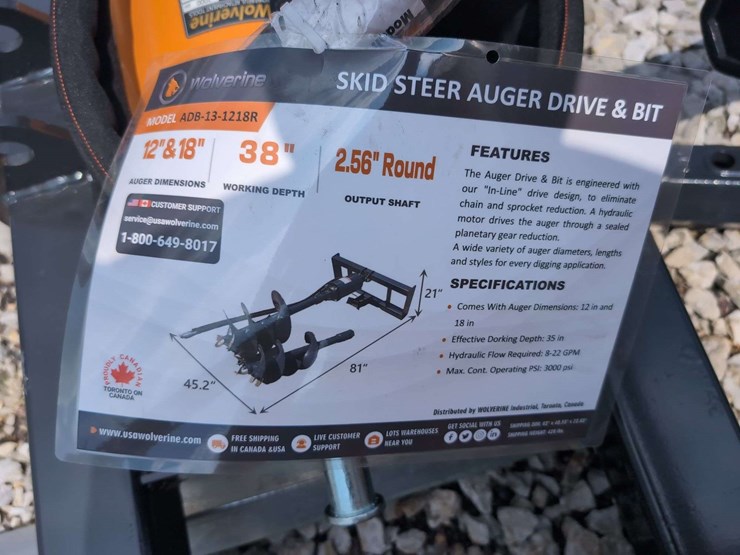 (1)-wolverine-skid-steer-auger-drive-&-bit-12"/18"-adb-13-1218r-image-4