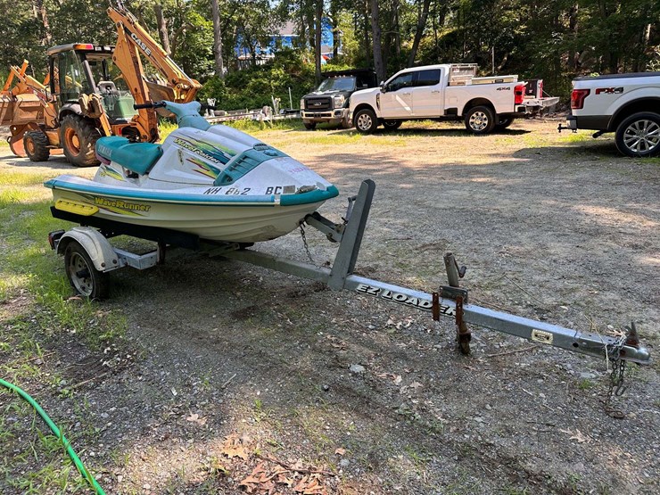 1997-yamaha-wave-raider-700-wave-runner-jet-ski-w/single-axle-trailer,-image-12