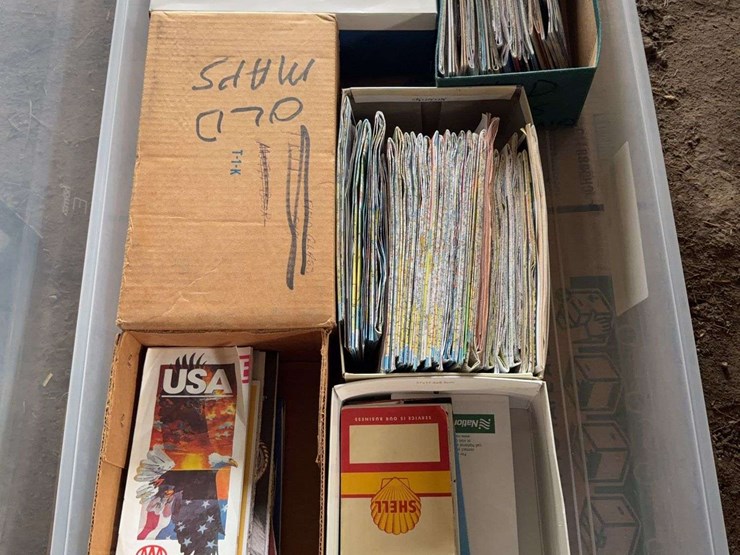 collection-of-road-atlases,-travel-maps,-and-language-learning-course-image-7