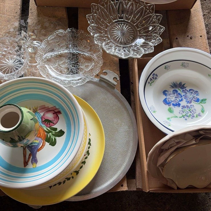 Assorted Kitchenware and Decorative Glassware Collection