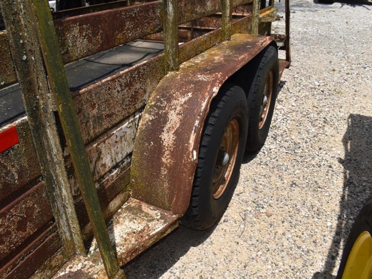 5'-8"-x-20'-bruton-gooseneck-cattle-trailer-w/-tarp-(vin-#-012746)-(plate-#-image-3