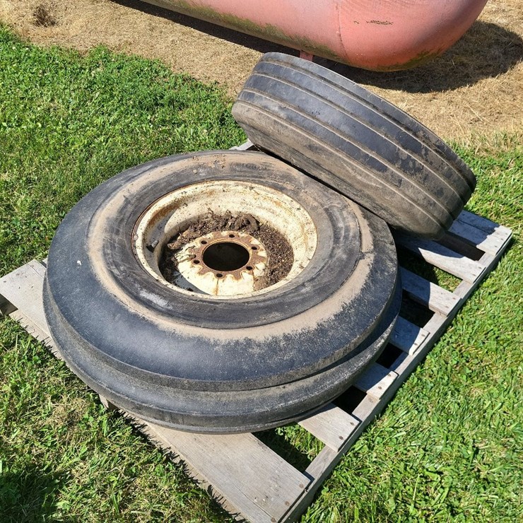3 Rib Farm Tire w/6 Bolt Rim and Implement Tire w/8 Bolt Rim