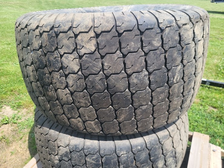 (1)-pair-of-22.5ll-x-16.1-turf-tires-w/8-bolt-rims-image-5